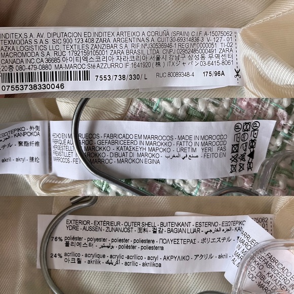 SOLD 💟 ZARA Double-breasted Textured Weave Size Large - Picture 14 of 16